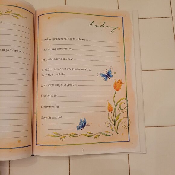 Grandmas Keepsake Journal A Book Of Memories Hopes For My Grandchild Baby Memory - Picture 8 of 12